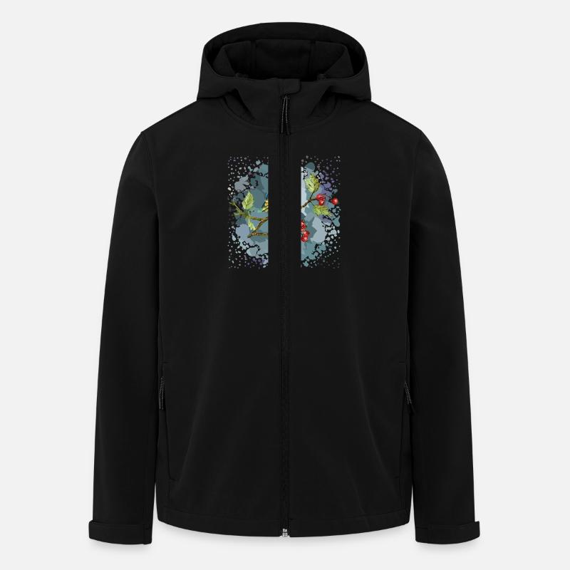 Bunter Vogel - Recycelte Männer Softshell-Jacke von Stanley/Stella - Schwarz