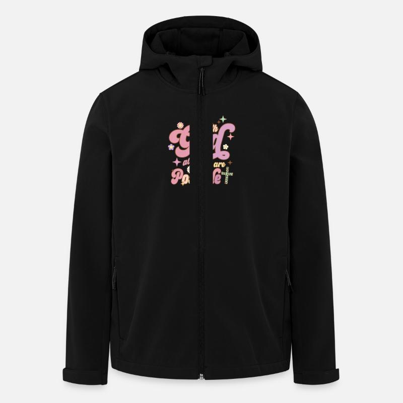 Alles ist möglich mit Gott - Recycelte Männer Softshell-Jacke von Stanley/Stella - Schwarz