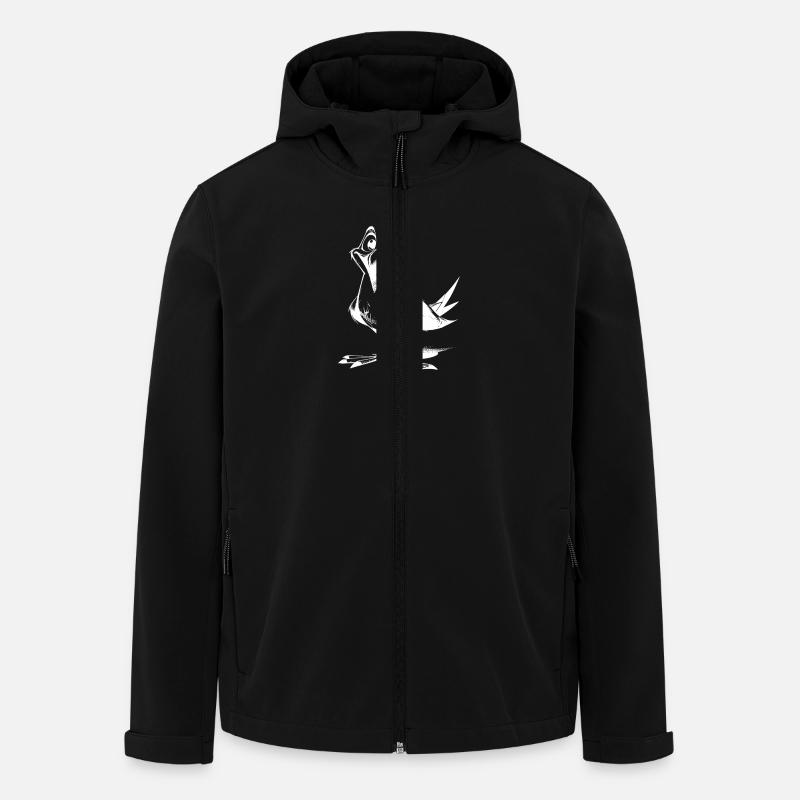 Netter Flattermann lustiger Möwen Vogel - Recycelte Männer Softshell-Jacke von Stanley/Stella - Schwarz