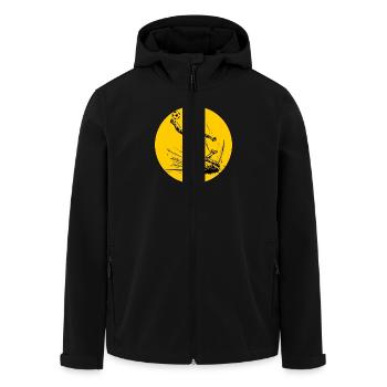 Goalkeeper (black and yellow) - Men’s Recycled Softshell Jacket by Stanley/Stella - black - Front - AI Model Male 185 light (185cm)