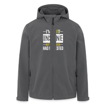 Chemistry I am Not Insane - Men’s Recycled Softshell Jacket by Stanley/Stella - black - Front - AI Model Male 185 light (185cm)