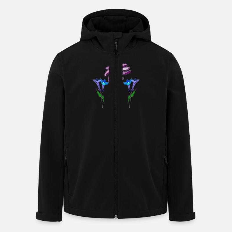 Blumen - Recycelte Männer Softshell-Jacke von Stanley/Stella - Schwarz