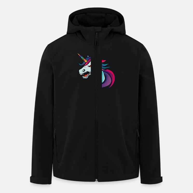 Unicorn Evil - Recycelte Männer Softshell-Jacke von Stanley/Stella - Schwarz
