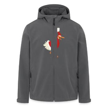 christmas chicken - Veste softshell homme en polyester recyclé Stanley/Stella - charbon - Devant - AI Model Male 185 light (185cm)