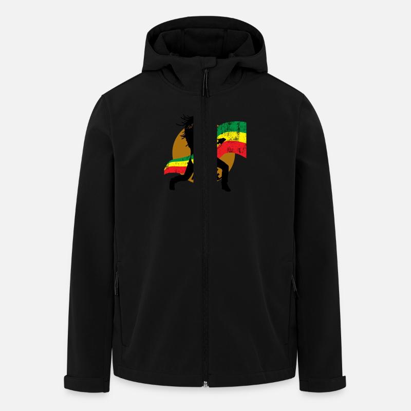 Reggae - Recycelte Männer Softshell-Jacke von Stanley/Stella - Schwarz