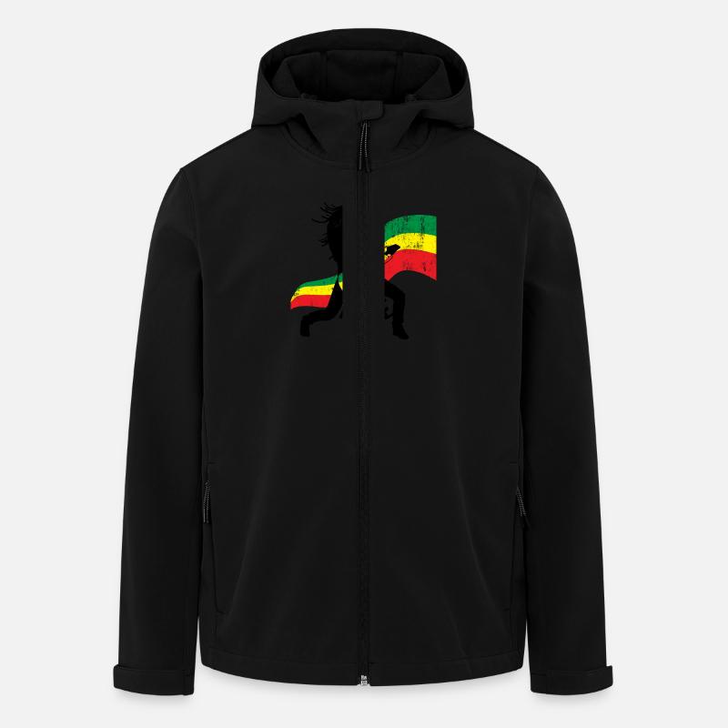 Reggae - Recycelte Männer Softshell-Jacke von Stanley/Stella - Schwarz