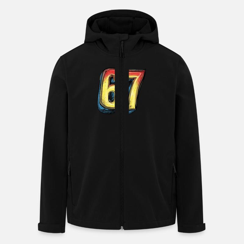 Bande dessinée à 67 chiffres - Veste softshell homme en polyester recyclé Stanley/Stella - noir