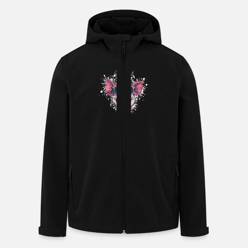 Cochon Drôle - Veste softshell homme en polyester recyclé Stanley/Stella - noir