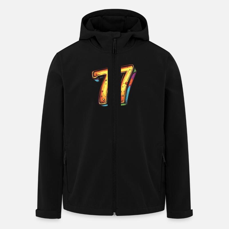 Bande dessinée à 77 numéros - Veste softshell homme en polyester recyclé Stanley/Stella - noir