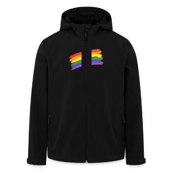 LGBTQ - Recycelte Männer Softshell-Jacke von Stanley/Stella - Schwarz - Vorne - AI Model Male 185 light (185cm)