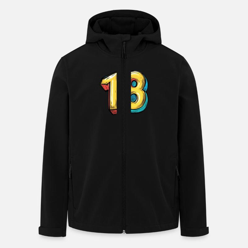 Bande dessinée à 18 chiffres - Veste softshell homme en polyester recyclé Stanley/Stella - noir