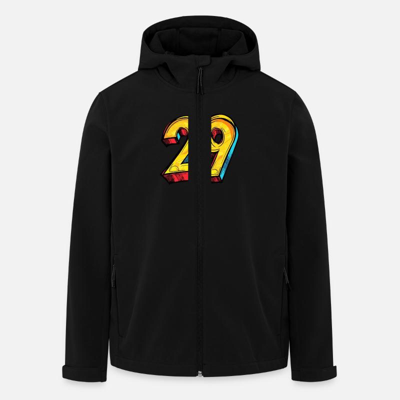 Bande dessinée à 29 numéros - Veste softshell homme en polyester recyclé Stanley/Stella - noir