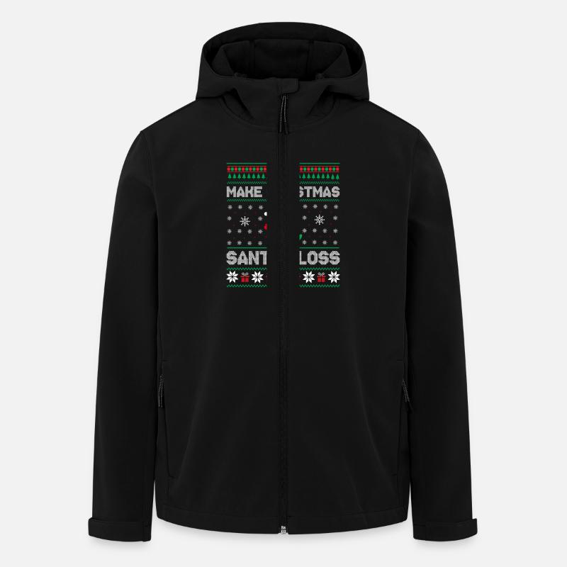 Make Christmas Santa floss - Men’s Recycled Softshell Jacket by Stanley/Stella - black