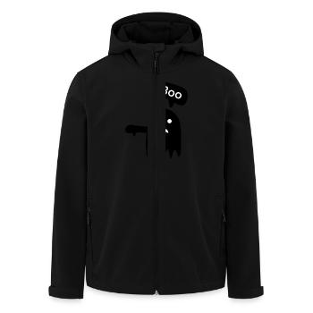 Spooky „Boo!“ - Recycelte Männer Softshell-Jacke von Stanley/Stella - Schwarz - Vorne - AI Model Male 185 light (185cm)