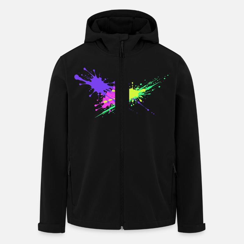 Paint Birthday Gift Painting - Men’s Recycled Softshell Jacket by Stanley/Stella - black
