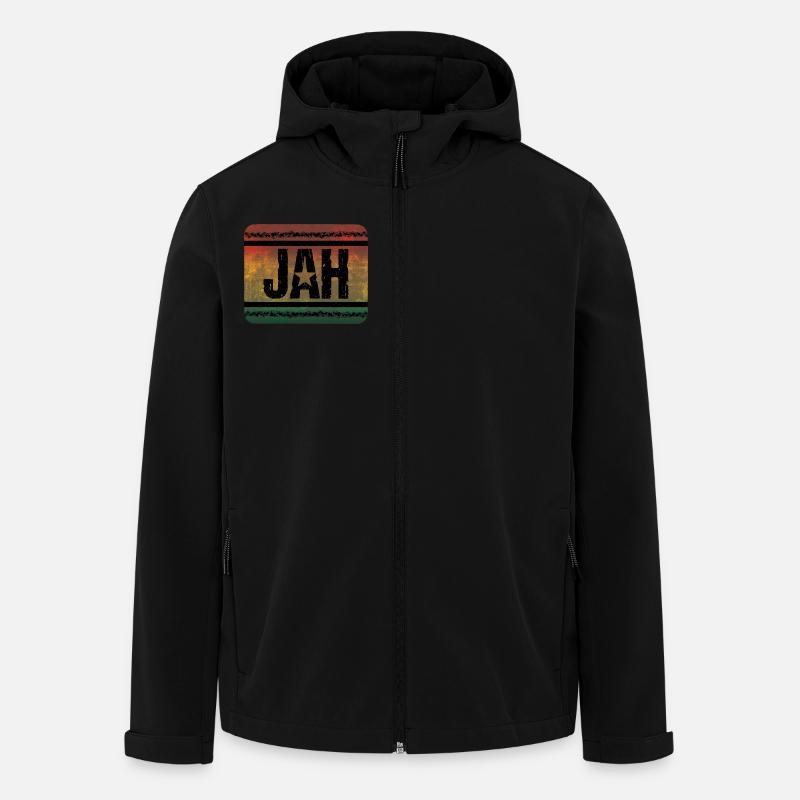 Jah Reggae - Recycelte Männer Softshell-Jacke von Stanley/Stella - Schwarz