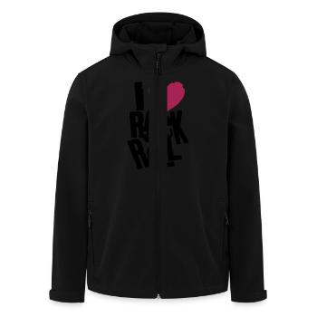 i love rock n roll - Veste softshell homme en polyester recyclé Stanley/Stella - noir - Devant - AI Model Male 185 light (185cm)