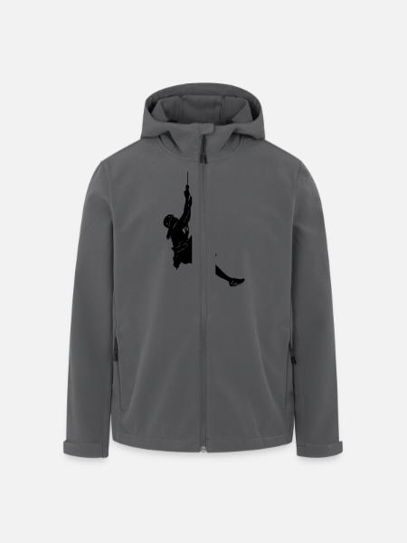 1000_rope_climbing_woman_ - Recycelte Männer Softshell-Jacke von Stanley/Stella - Schwarz