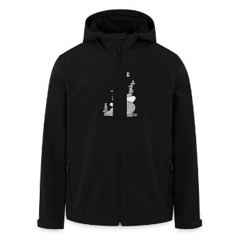 Stones - Recycelte Männer Softshell-Jacke von Stanley/Stella - Schwarz - Vorne - AI Model Male 185 light (185cm)