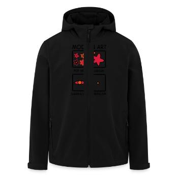art - Men’s Recycled Softshell Jacket by Stanley/Stella - black - Front - AI Model Male 185 light (185cm)