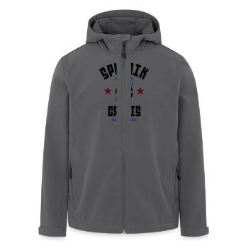 Sputnik Crisis - Recycelte Männer Softshell-Jacke von Stanley/Stella - Schwarz - Vorne - AI Model Male 185 light (185cm)