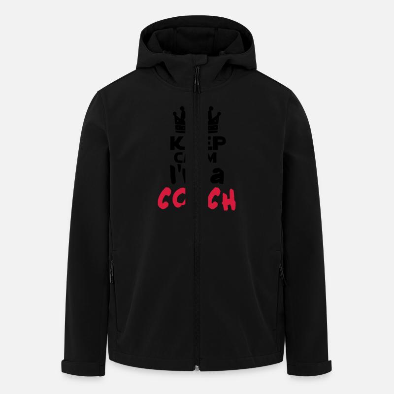 I'm a coach - Veste softshell homme en polyester recyclé Stanley/Stella - noir