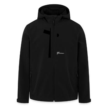 Christian Cross Shade 2c - Men’s Recycled Softshell Jacket by Stanley/Stella - black - Front - AI Model Male 185 light (185cm)