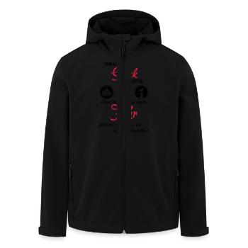Glück Föhr - Recycelte Männer Softshell-Jacke von Stanley/Stella - Schwarz - Vorne - AI Model Male 185 light (185cm)