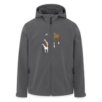 Giraffe drawing - Men’s Recycled Softshell Jacket by Stanley/Stella - anthracite - Front - AI Model Male 185 light (185cm)