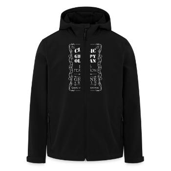 GRUMPY OLD MAN - Men’s Recycled Softshell Jacket by Stanley/Stella - black - Front - AI Model Male 185 light (185cm)