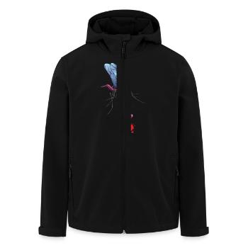 Mosquito Sucking Blood - Men’s Recycled Softshell Jacket by Stanley/Stella - black - Front - AI Model Male 185 light (185cm)