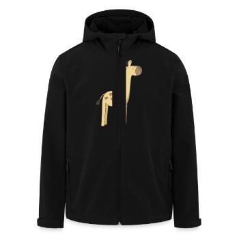 Giraffe - Recycelte Männer Softshell-Jacke von Stanley/Stella - Schwarz - Vorne - AI Model Male 185 light (185cm)