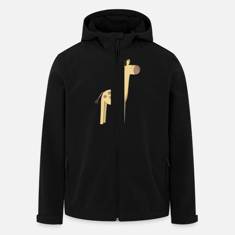 Giraffe - Recycelte Männer Softshell-Jacke von Stanley/Stella - Schwarz