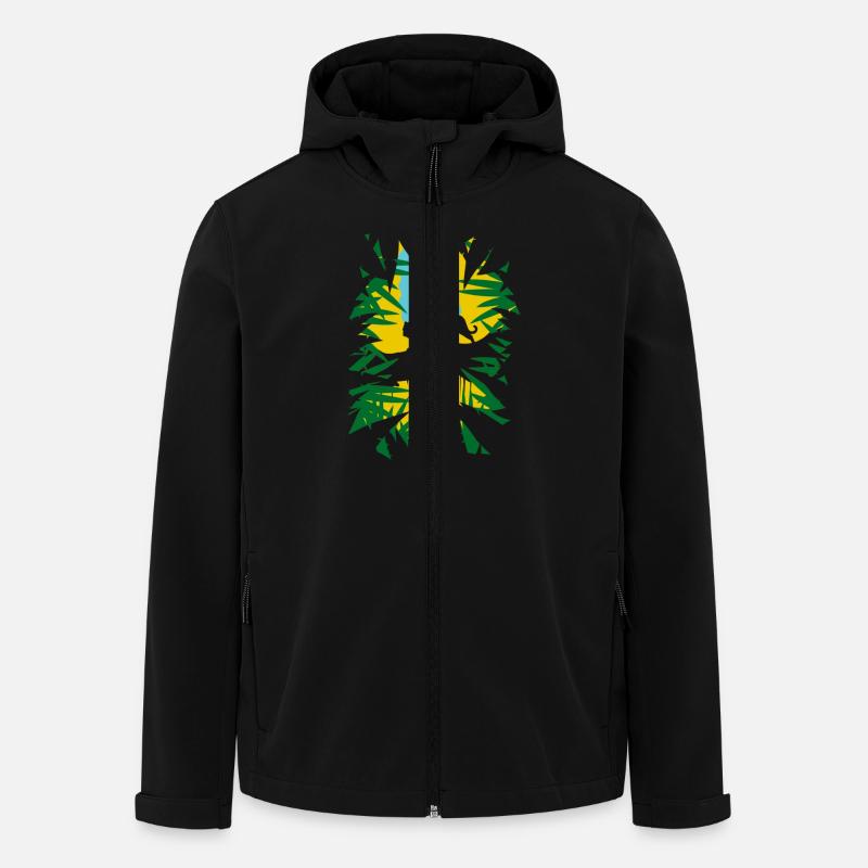 jungle - Veste softshell homme en polyester recyclé Stanley/Stella - noir