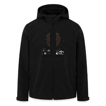 Ballon - Men’s Recycled Softshell Jacket by Stanley/Stella - black - Front - AI Model Male 185 light (185cm)