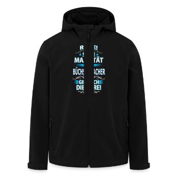 BÜCHSENMACHER - Recycelte Männer Softshell-Jacke von Stanley/Stella - Schwarz - Vorne - AI Model Male 185 light (185cm)