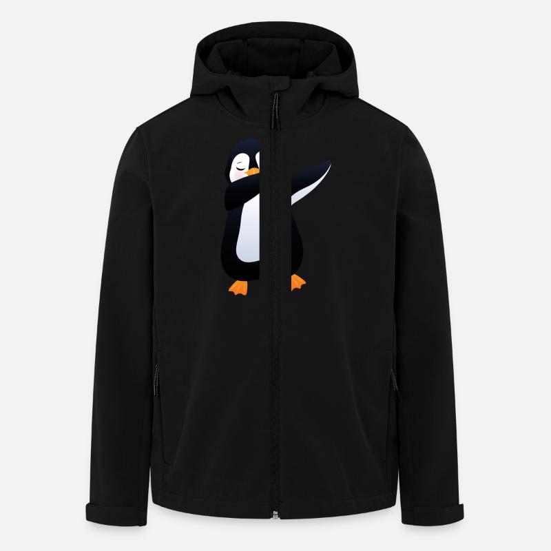 Penguin Dab Dance - Cool Gift - Men’s Recycled Softshell Jacket by Stanley/Stella - black