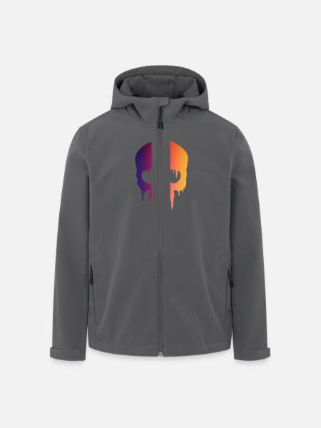 Melting Skull paint - Veste softshell homme en polyester recyclé Stanley/Stella - noir