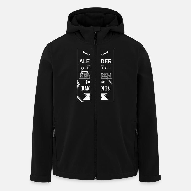Reparieren Alexander 2 - Recycelte Männer Softshell-Jacke von Stanley/Stella - Schwarz