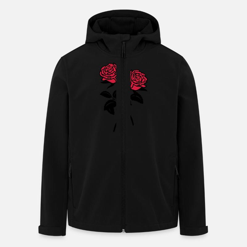 roses - Men’s Recycled Softshell Jacket by Stanley/Stella - black