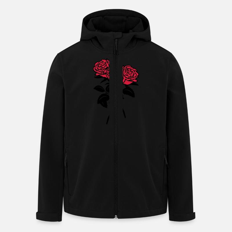 roses - Veste softshell homme en polyester recyclé Stanley/Stella - noir