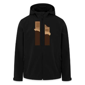 Une barre de chocolat - Veste softshell homme en polyester recyclé Stanley/Stella - noir - Devant - AI Model Male 185 light (185cm)