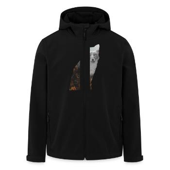 Fuchs - Recycelte Männer Softshell-Jacke von Stanley/Stella - Schwarz - Vorne - AI Model Male 185 light (185cm)