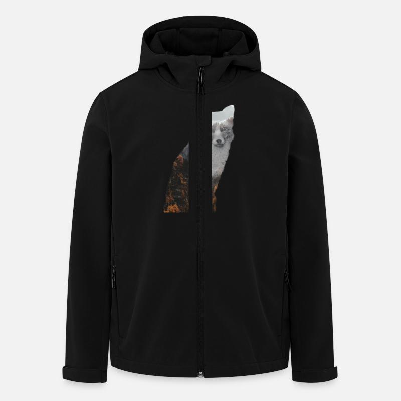 Fuchs - Recycelte Männer Softshell-Jacke von Stanley/Stella - Schwarz