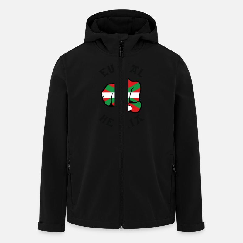 euskal herria design 2 - Veste softshell homme en polyester recyclé Stanley/Stella - noir