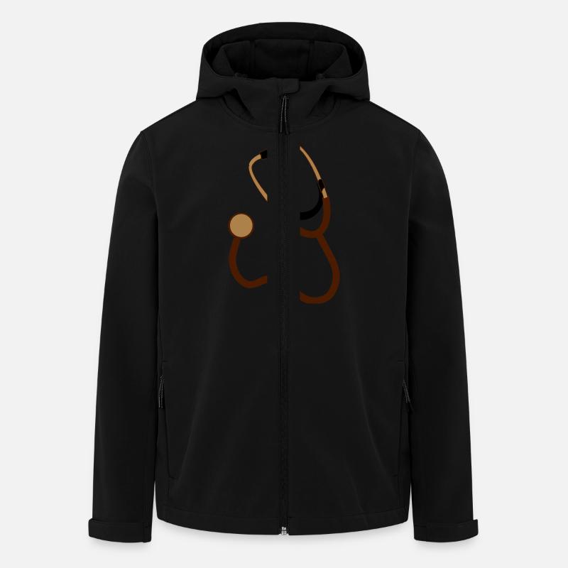 Stethoskop - Recycelte Männer Softshell-Jacke von Stanley/Stella - Schwarz