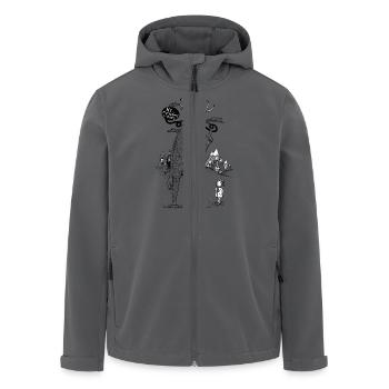 Do_you_know_Karl - Recycelte Männer Softshell-Jacke von Stanley/Stella - Schwarz - Vorne - AI Model Male 185 light (185cm)