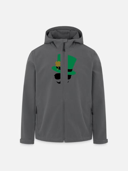 Go Green Moustache - Men’s Recycled Softshell Jacket by Stanley/Stella - black