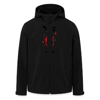 Monsieur punk - Veste softshell homme en polyester recyclé Stanley/Stella - noir - Devant - AI Model Male 185 light (185cm)