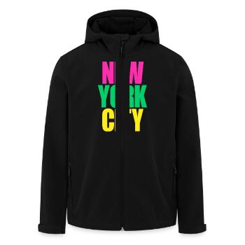 New York City colors - Veste softshell homme en polyester recyclé Stanley/Stella - noir - Devant - AI Model Male 185 light (185cm)